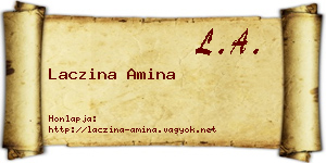 Laczina Amina névjegykártya